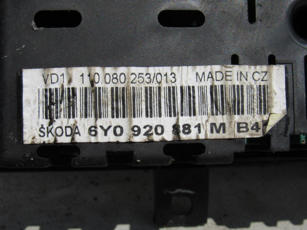 Панель приладів (спідометр) Skoda Fabia 1.2 бензин 2004-2007 (6Y0920881M) Ковель - фото 1