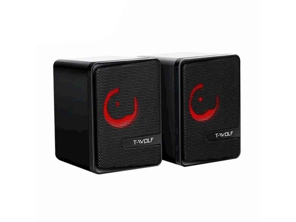 Колонка компютерна 2.0 S3 RGB USB 3.5 чорні 6W ТМ T-WOLF Київ - фото 1