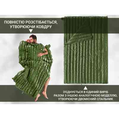Спальний мішок Naturehike CWM295 CNK2300SD013, зелений (6976023920882) Вінниця