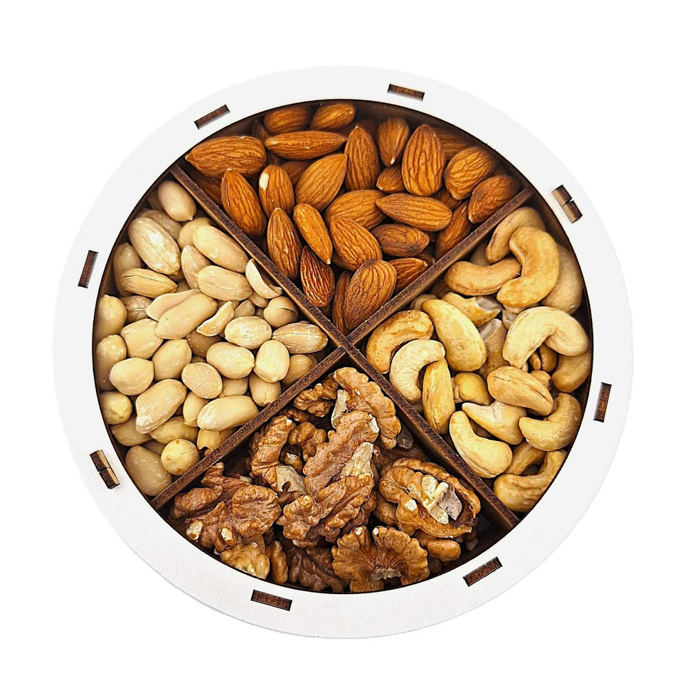 Подарунковий набір горішків у дерев'яній коробці 350 грамів Одеса - фото 2