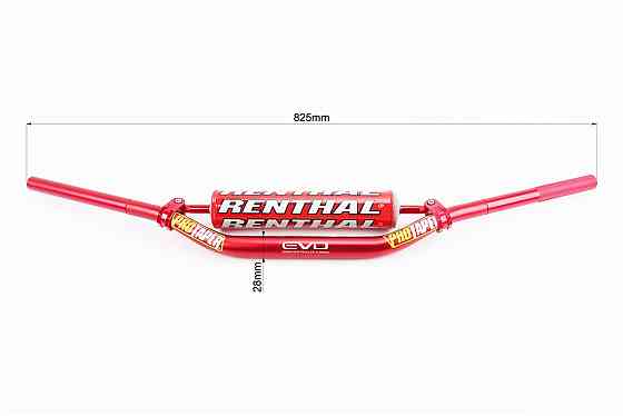 Кермо d28мм L825мм з буфером, червоний Киев