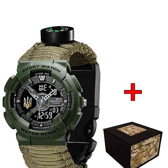 Awarder 005P Тризуб золото Army Green Паракордовий ремінець Army Green + Коробка. SBR Київ