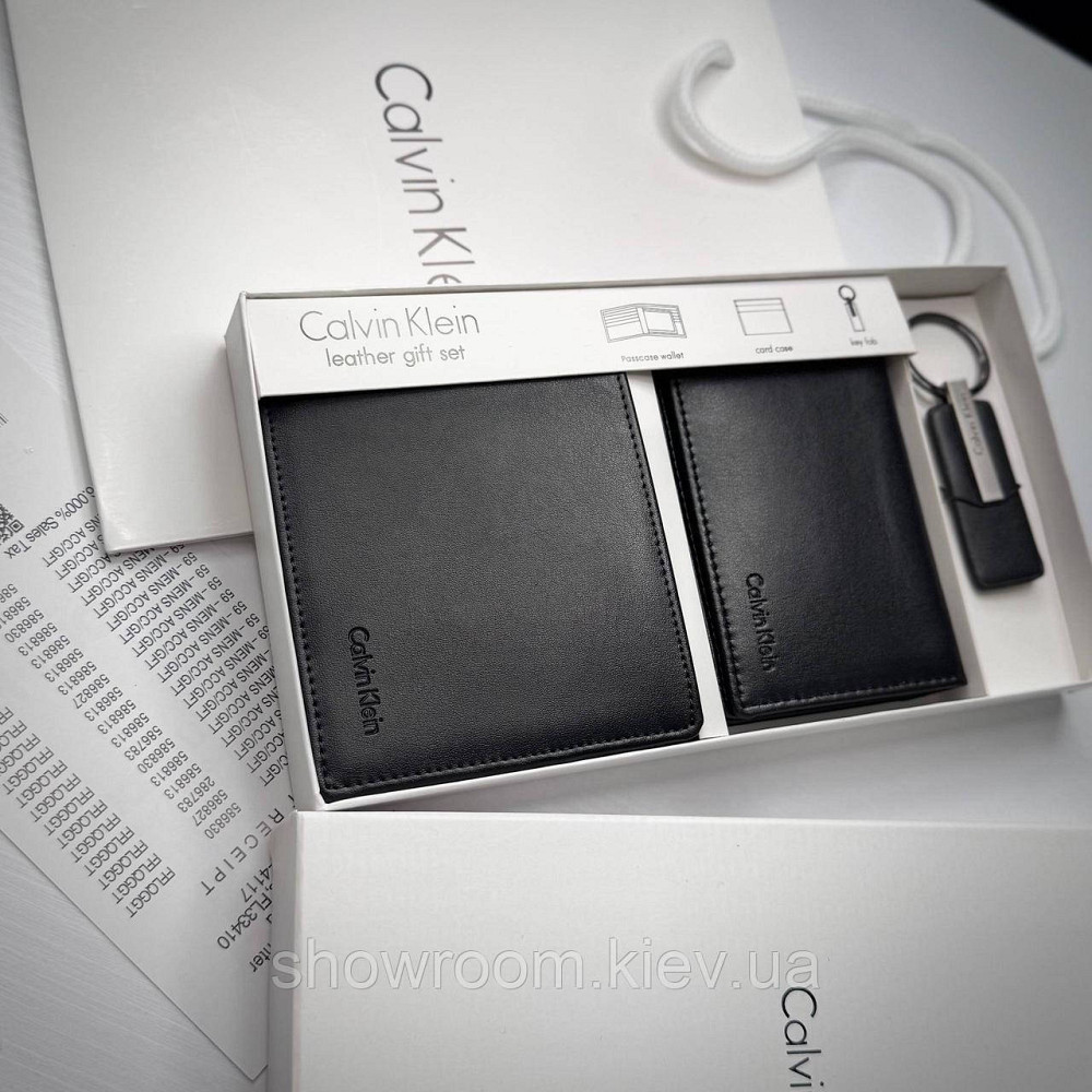 Фирменный мужской набор: кошелек и картхолдер в подарочной упаковке (2644) Киев - изображение 2