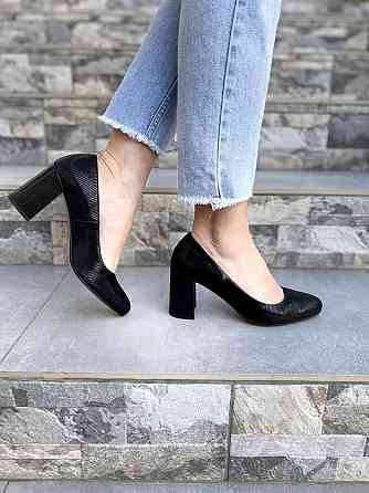 Stepter Туфлі жіночі STEPTER чорні натуральна шкіра каблук 7 см розмір 39 (3867) Коломыя