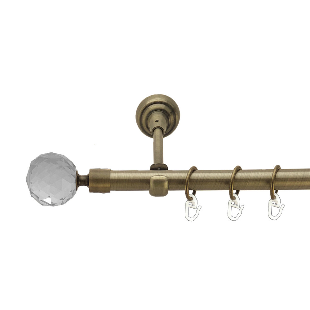 Карниз Orvit Люміера металевий однорядний відкритий Антик 19 мм 160 см (3993910) Львів - фото 1