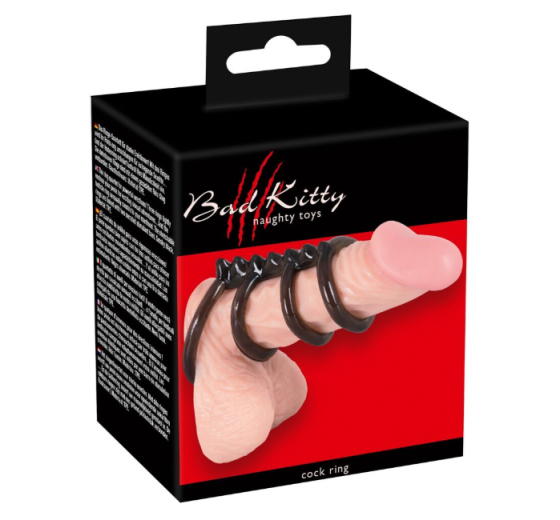Насадка из четырех колец Bad Kitty Cock4 rings Sex Aura Киев