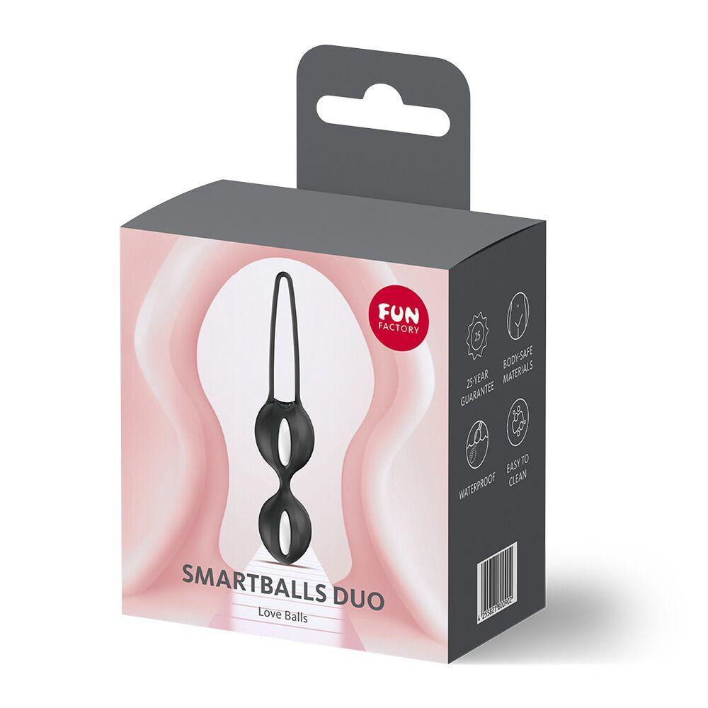 Вагінальні кульки Fun Factory SMARTBALLS DUO Black, 2 шт, діаметр 3,2 та 3,6 см Sex Aura Київ - фото 8
