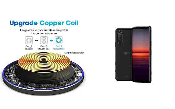 Бездротовий зарядний пристрій Copper до 30W для OnePlus Ace 5 Pro, USB-C, LED Київ