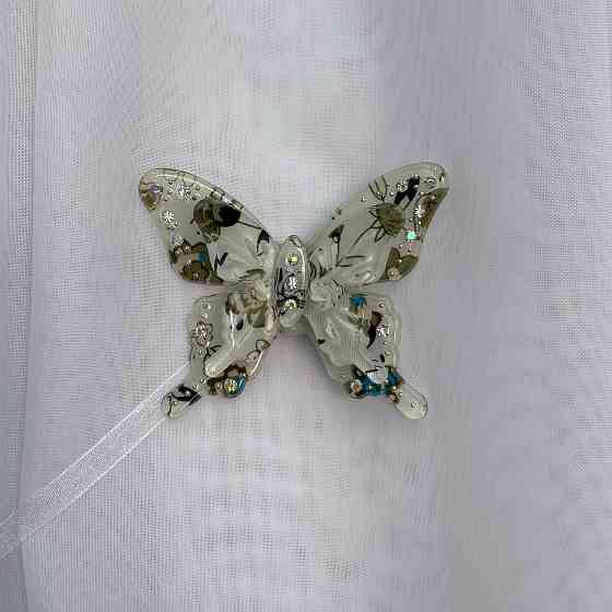 Магніти для штор і гардин Метелик Люсі набір 2 шт Хакі (81-171) Київ