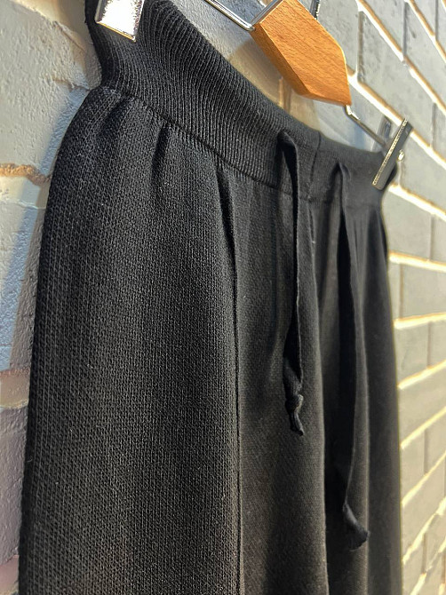 Брюки жіночі My fashion 202401 кльош від стегна зі стрілкою шнурок га талії машинна в’язка one size, Одеса - фото 2