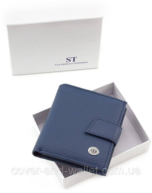 Жіночий малий гаманець із натуральної шкіри ST430 L blue Київ - фото 6