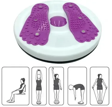 Тренажер диск здоровья для похудения напольный с эспандерами и массажем ступней Коломия - фото 2