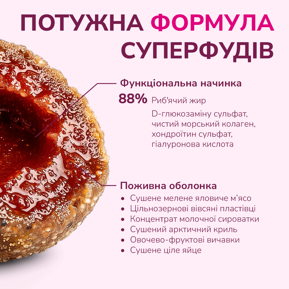 LK Baits Pet Nutrigo Collagen Complex Mini Функціональні ласощі для собак дрібних порід з колагеном (Ø 15 мм), 75 г Київ - фото 5