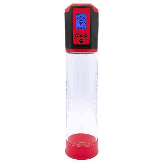 Автоматична вакуумна помпа Men Powerup Passion Pump Red, LED-табло, перезаряджувана, 8 режимів Sex Aura Київ