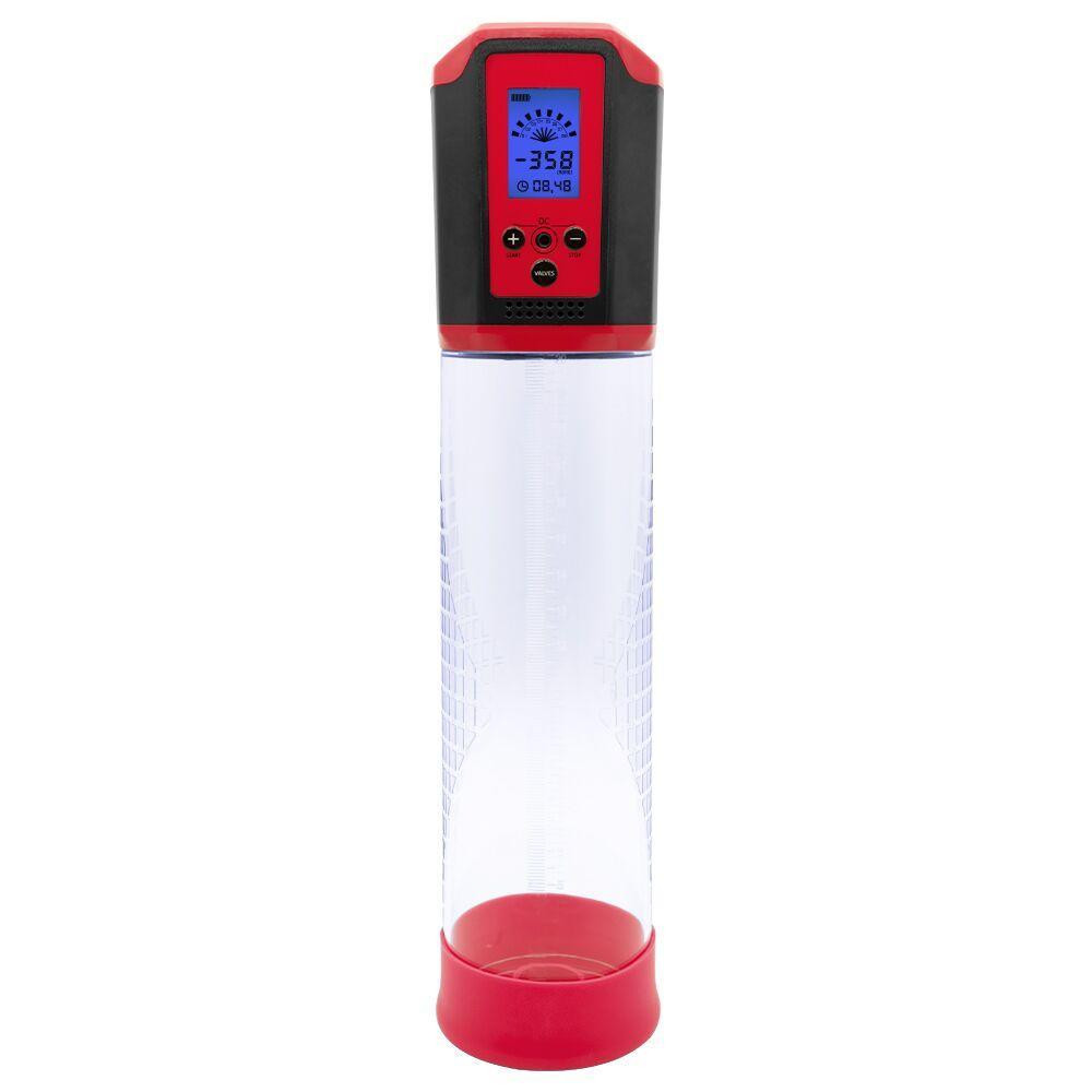 Автоматична вакуумна помпа Men Powerup Passion Pump Red, LED-табло, перезаряджувана, 8 режимів Sex Aura Київ - фото 1