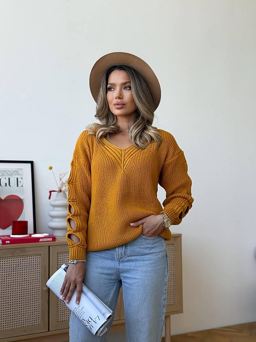 Женский модный вязаный однотонный свитер. 44-54р. Киев - изображение 10