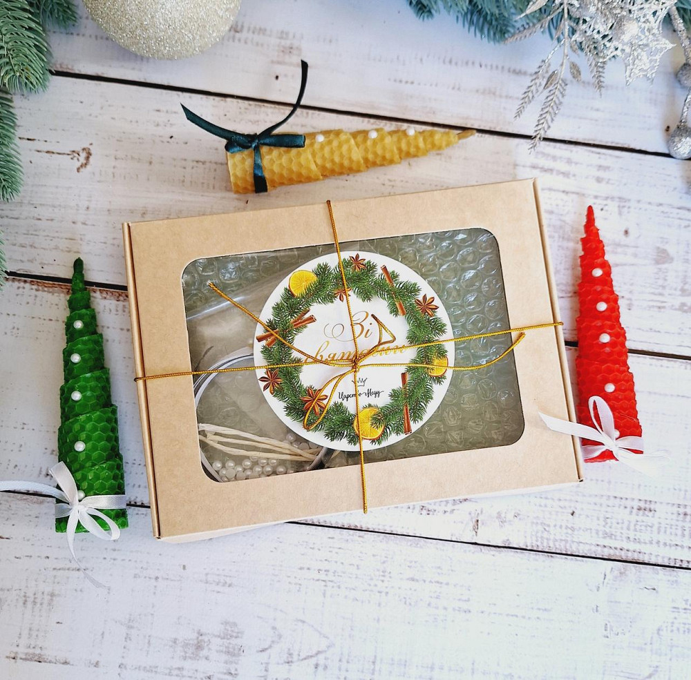 Набір для виготовлення свічок новорічних Ялинки 3 шт Одеса - фото 1