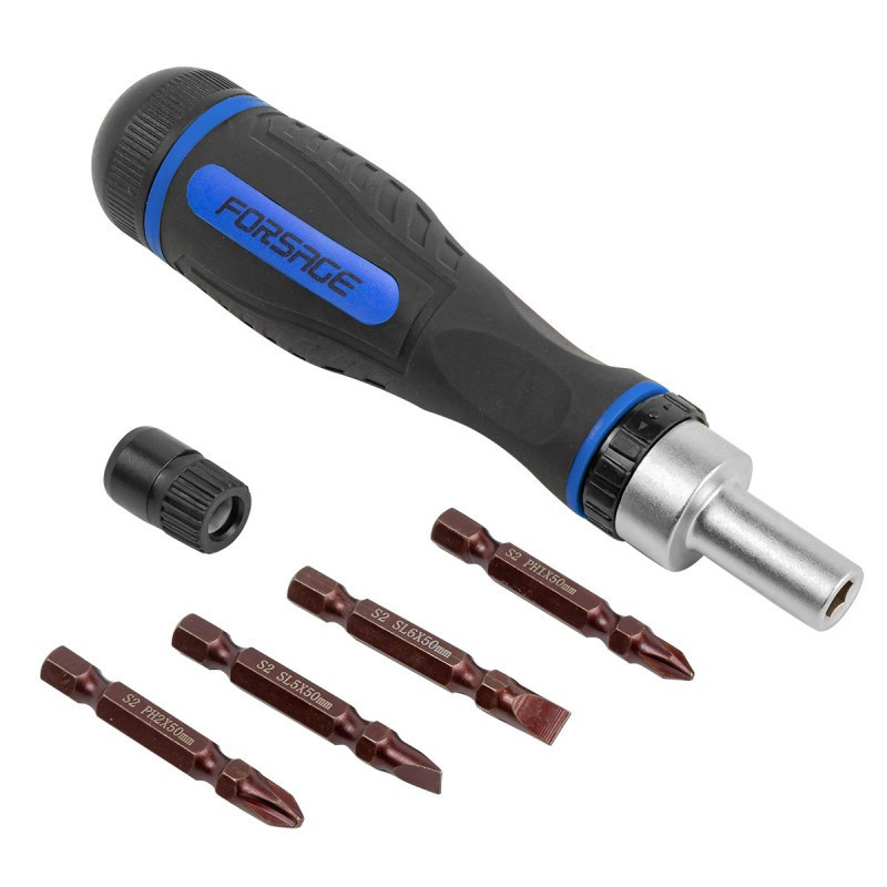 Викрутка реверсивна з набором біт FORSAGE F-32805MR Одеса - фото 1