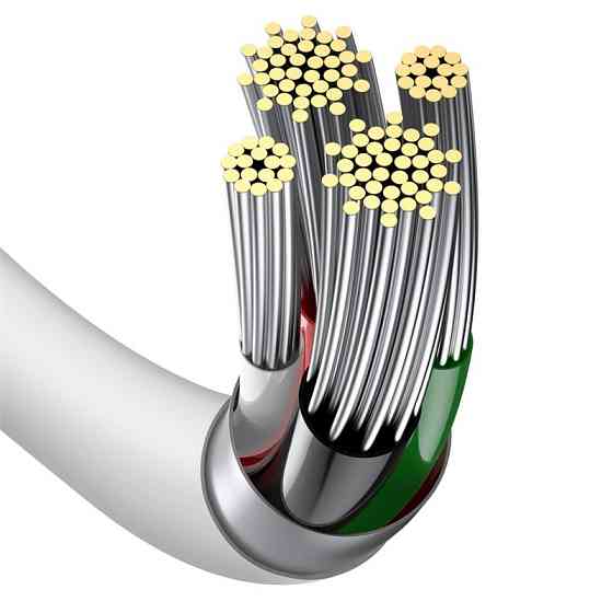 Кабель Baseus Superior Series Fast Charging Data Cable USB to iP 2.4A 0.25m White Одесса