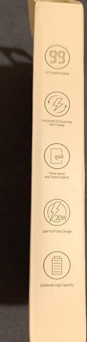 Павербанк Powerbank Baseus 10000 mAh черный. Киев - изображение 2