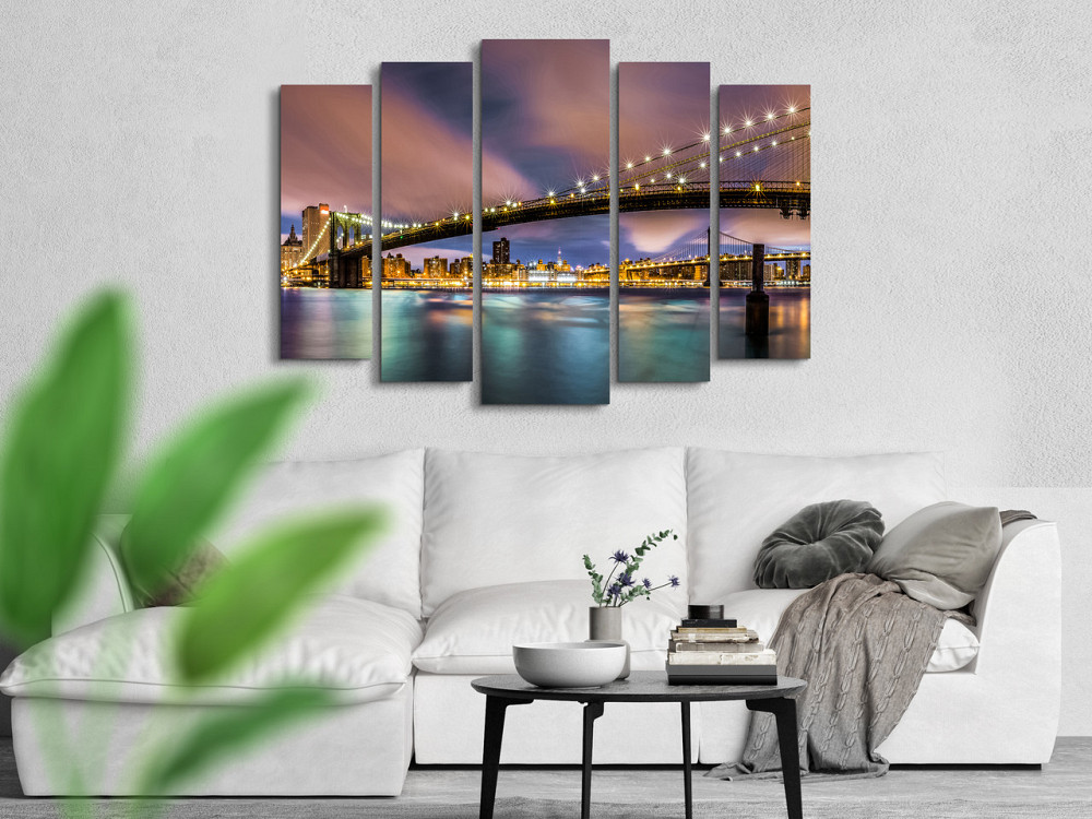 Модульна картина у вітальню / спальню Місто Міст Art-285_5 ( 80х118см ) Київ - фото 3