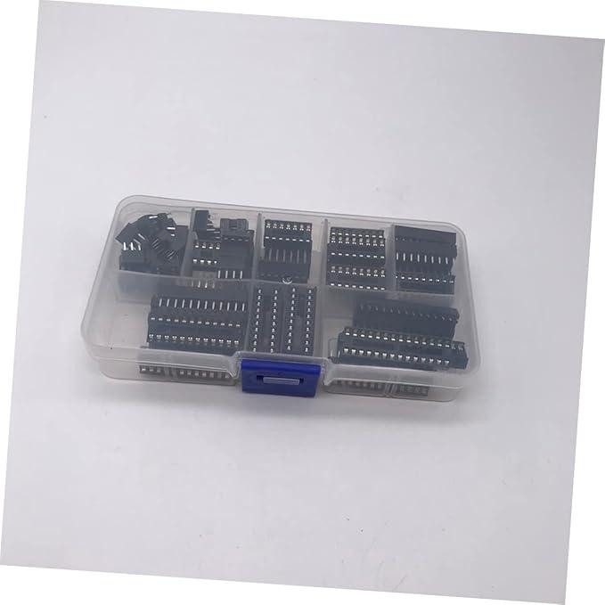 Набір панельок SCS/SCL для мікросхем DIP, 66 шт, крок 2 мм, пластиковий кейс для радіомонтажу Київ - фото 1