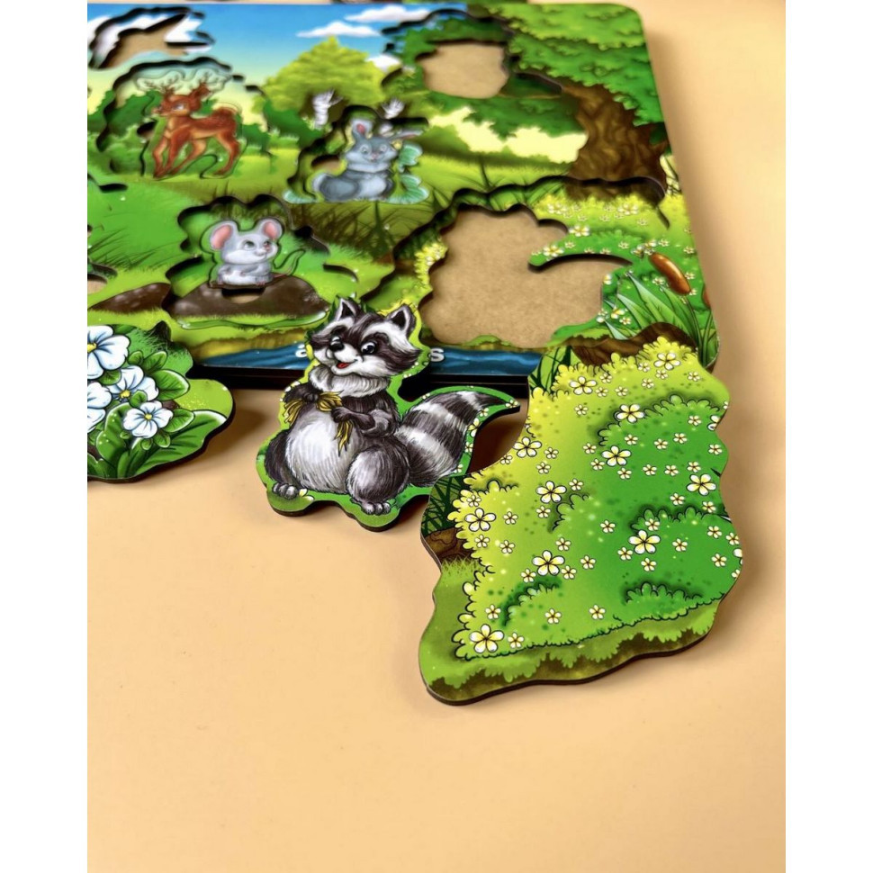 Деревянный сортер-пазл 