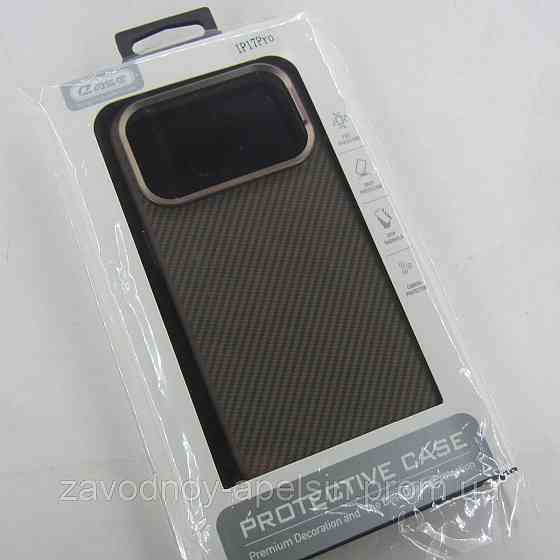 Iphone 17 Pro Защитный чехол Kevlar style (коричневый карбон) Одесса