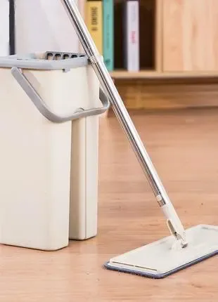 Швабра с ведром и самоотжимом , Spin Mop Scratch Cleaning 360, швабра лентяйка 6 л Коломия