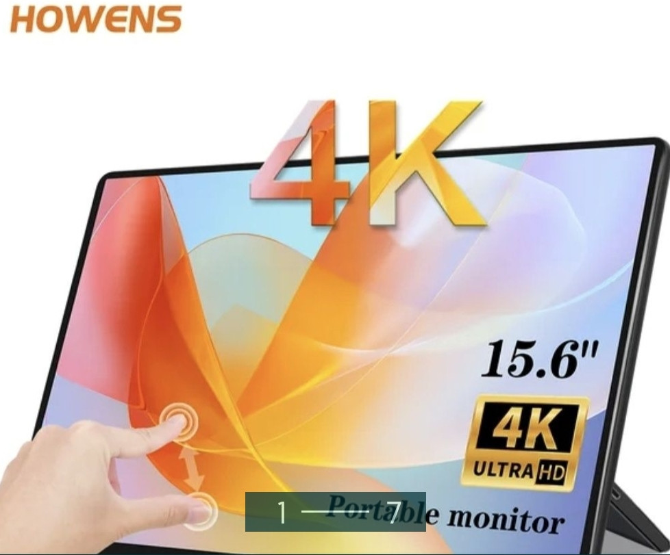 Монітор Портативний сенсорний: 15.6" 4К, 3840x2160 UHD. Київ - фото 6