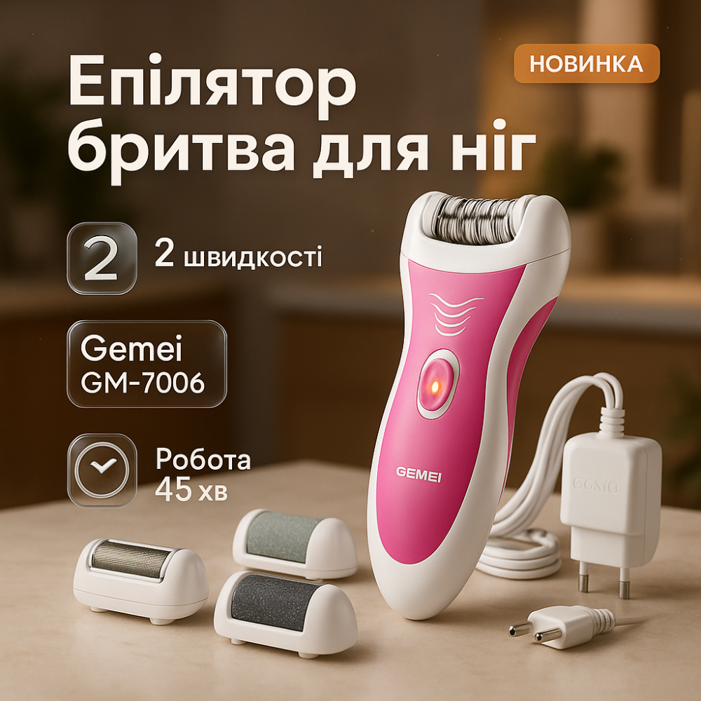 Эпилятор для тела с быстрой зарядкой, Эпилятор-пемза для ног Эпилятор женский подмышек TM-20 Львов - изображение 15