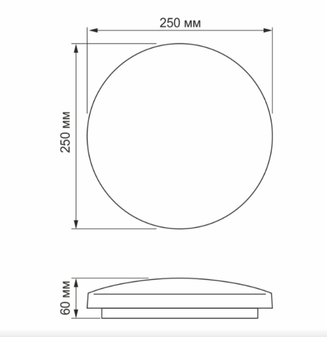 LED Світильник настінно-стельовий 18W 5000К 220V Кільця TLCL-185C Titanum Житомир - изображение 2