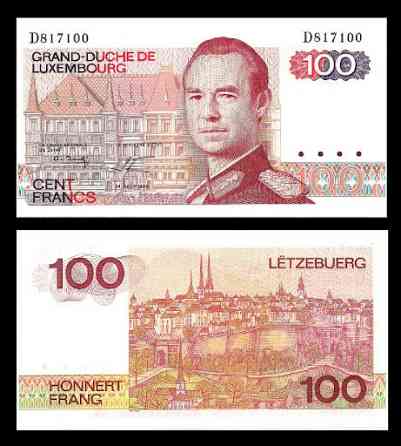 Люксембург / Luxembourg 100 Francs (1980) Pick 57а UNC Полтава