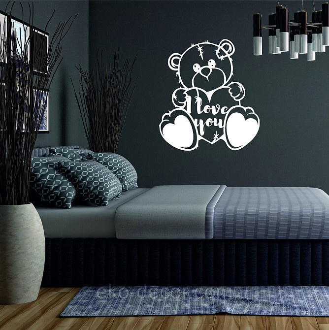 Декоративное настенное Панно «Мишка» Декор на стену 90*82 см, Белый Киев - изображение 2