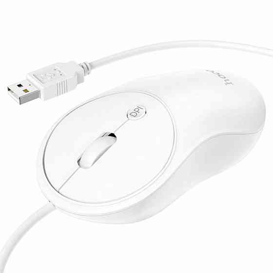 Мышь проводная Hoco GM13 Esteem business wired mouse, цвет белый 6931474757852 Одесса
