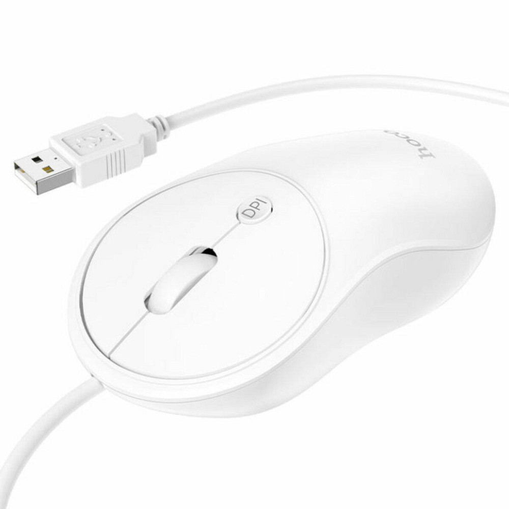 Мышь проводная Hoco GM13 Esteem business wired mouse, цвет белый 6931474757852 Одесса - изображение 1