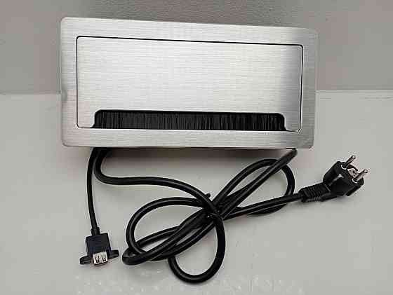 Врізна розетка в стільницю подвійна + USB + Type C + HDMI + RJ45 + аудіовихід Euphoriajinshi Z300EUW (товар вживаний) Луцк