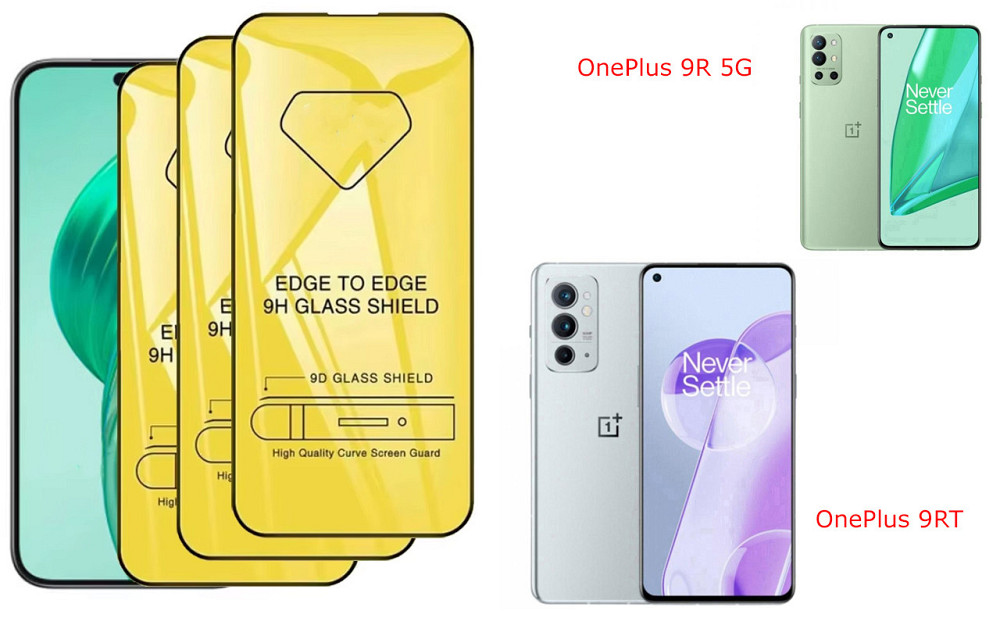 Захисне скло DefenzoGlass для OnePlus 9R 5G, OnePlus 9RT – подвійна міцність Київ - фото 1