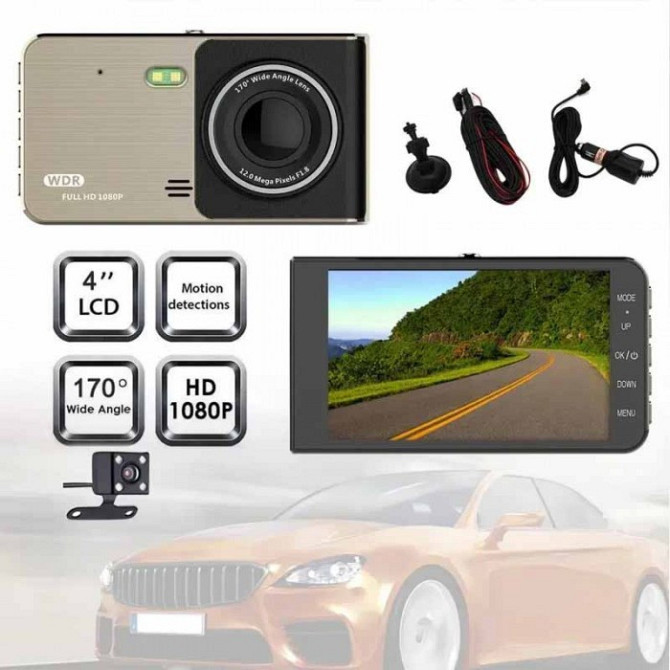 Автомобильный видеорегистратор DVR T-712TP (2 камеры) Full HD Винница - изображение 3