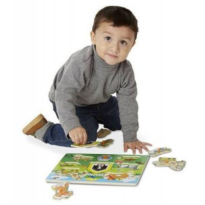 Развивающая игрушка Melissa&Doug Рамка-вкладыш Домашние животные 8 эл (MD19053) Винница - изображение 4