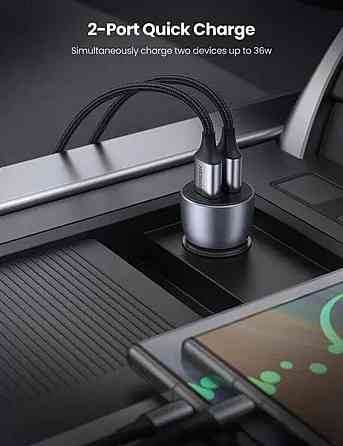 Автомобільний зарядний пристрій UGREEN CD213 Fast Car Charger (Dark Blue) (UGR-10144) Київ