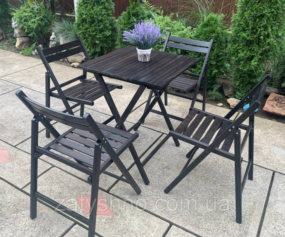 Мебель деревянная, черная, комплект Киев - изображение 5