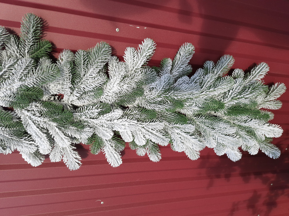 Гирлянда хвойная искусственная литая «Элитная Заснеженная» 1 м елочная ветка Киев - изображение 10