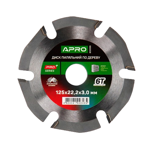 Диск пиляльний по дереву d125мм*22,23мм 6T APRO Житомир - фото 1