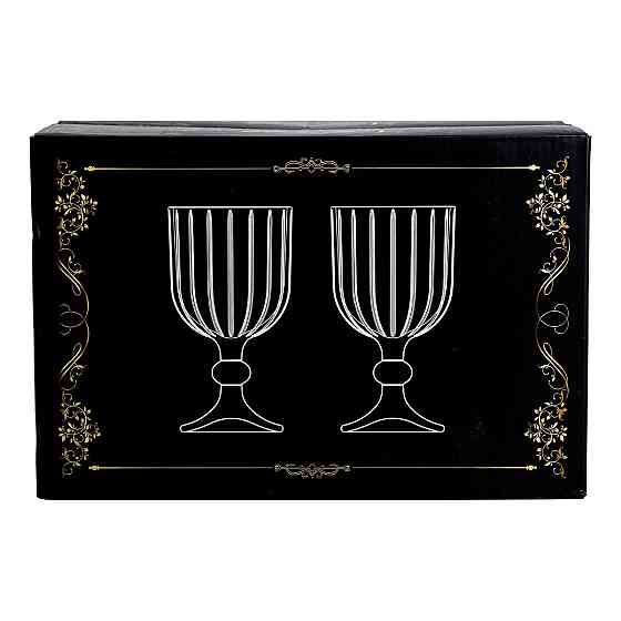 Набір келихів для вина 6 штук 400 мл скляні подарункові келихи на ніжці HP-YH-66 Коломия