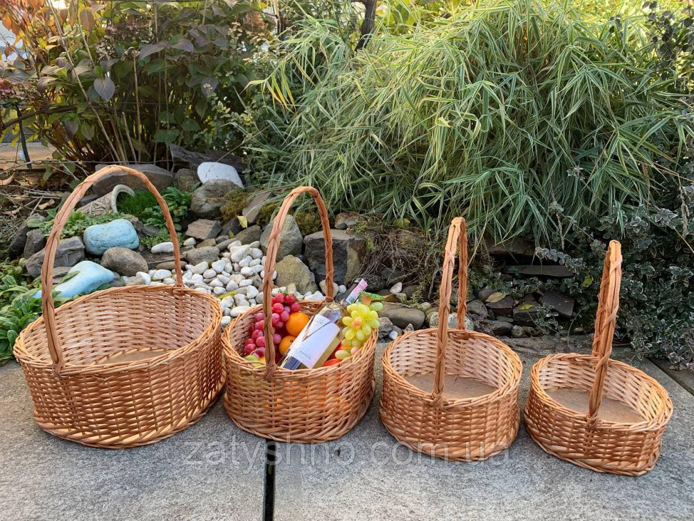 Корзина плетеная круглая | корзина из лозы пустая |плетеная корзина на фрукты Киев - изображение 6