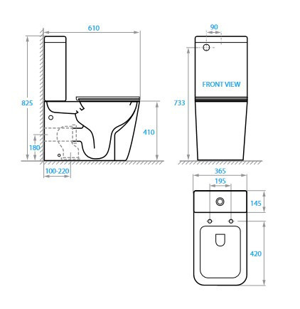 KVADRO SMART комплект : унітаз підлоговий з сидінням Soft-close + бачок (змив Торнадо) Київ - фото 4