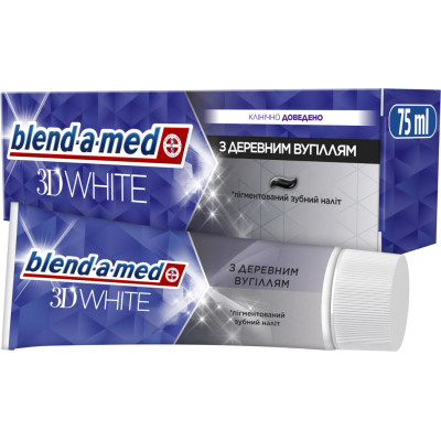 Зубная паста Blend-a-med 3D White С древесным углем 75 мл (8006540793114) Винница - изображение 1