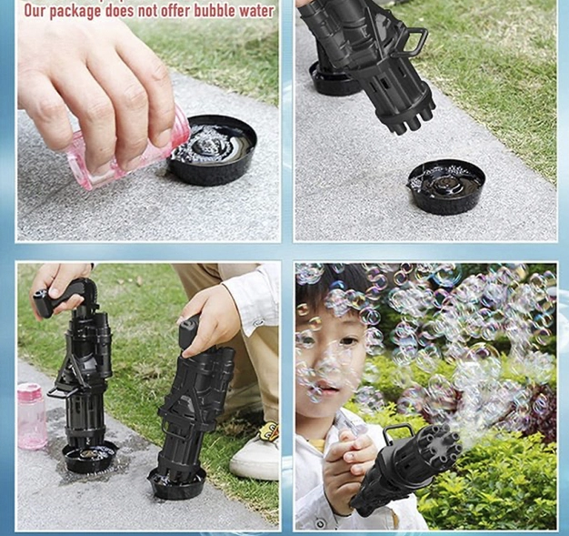 Пулемет с мыльными пузырями Миниган WJ 950 на батарейках 3АА от 3-х лет, с пузырьковым раствором 7934 Одесса - изображение 6