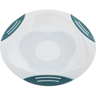 Тарелка детская Akuku на присоске, белый-бирюзовый (A0524) Винница - изображение 1